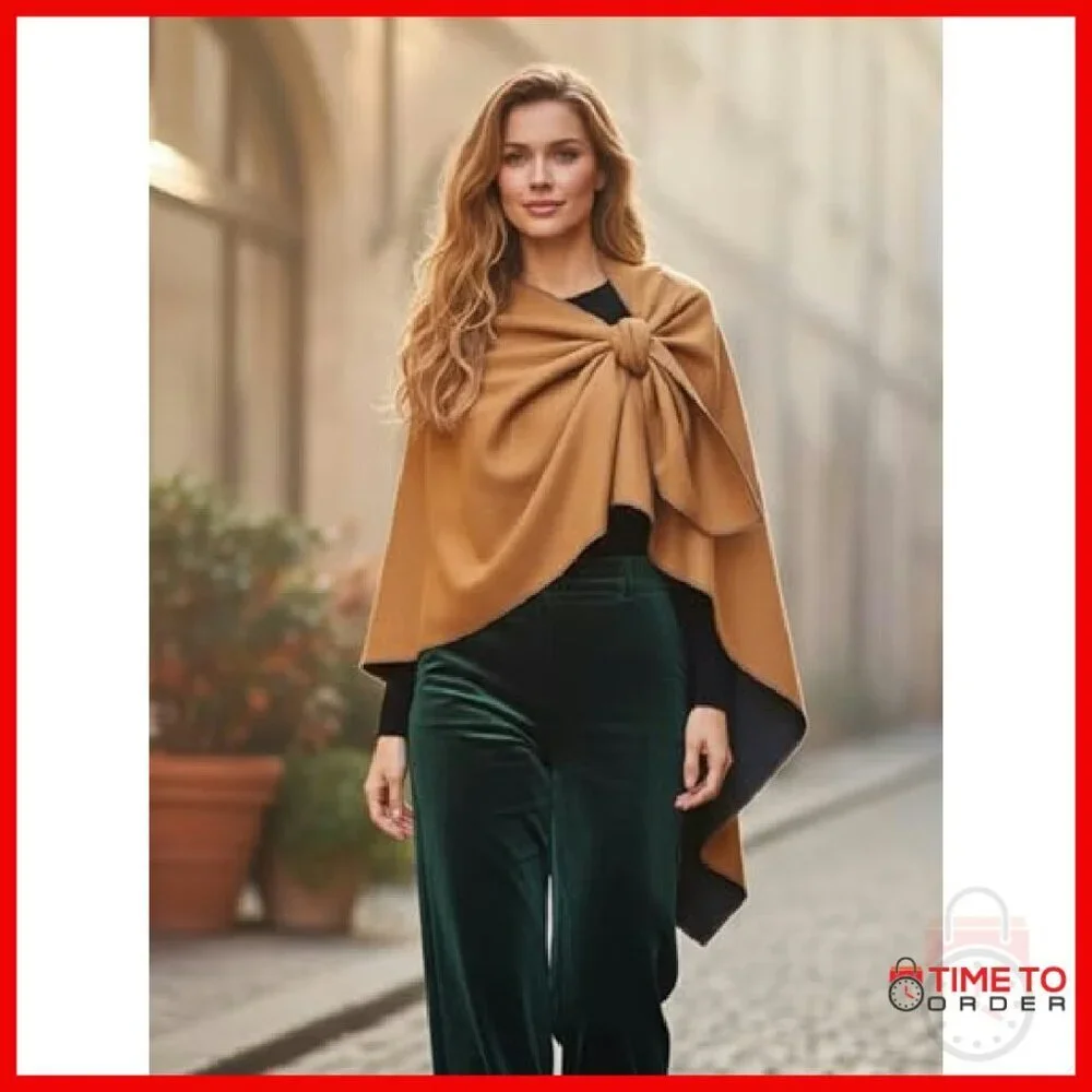 Soft Cashmere-Like Reversible Shawl Wrap, 61